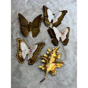 Butterfly in flight metal copper color lot